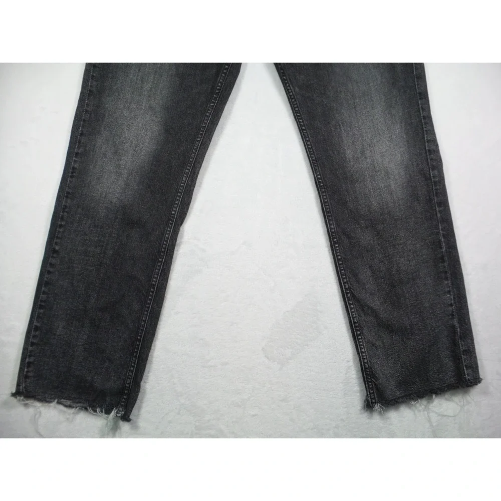 Levis 559 Jeans Mens Size 36 x 32 Gray Denim Relaxed Fit Straight Leg Raw Hem